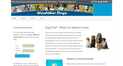 Desktop Screenshot of healthierdogs.com