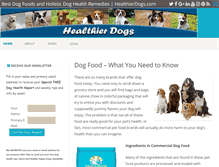 Tablet Screenshot of healthierdogs.com